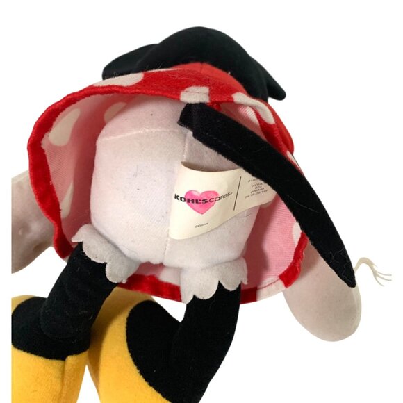 Kohls Minnie Mouse Plush Stuffed Animal Doll Toy Red Dress Polka Dot 13.5 in Tal - Picture 4 of 5